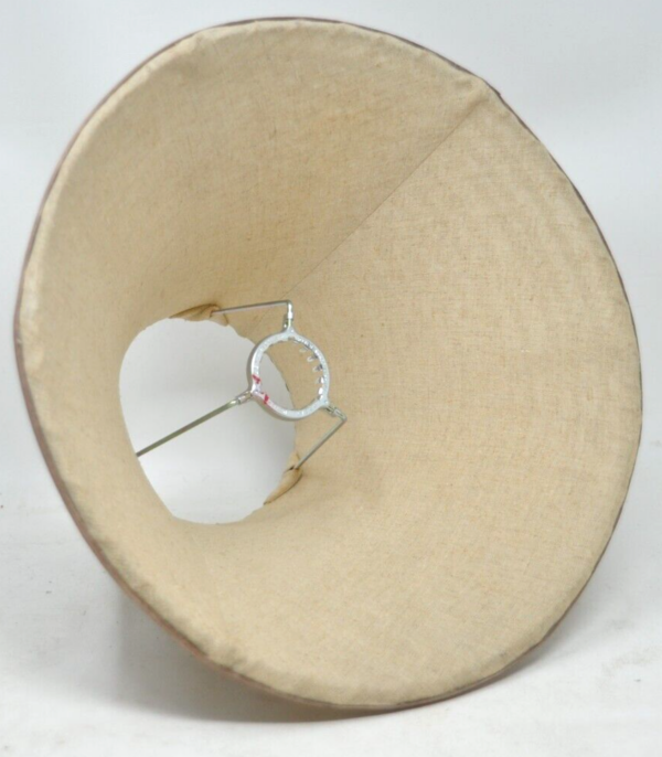 Rattan Twig Wrap Lamp Shade Linen Lined 8 3/8”T 11 3/8”Diam Base 5.5”Diam Top - Image 3
