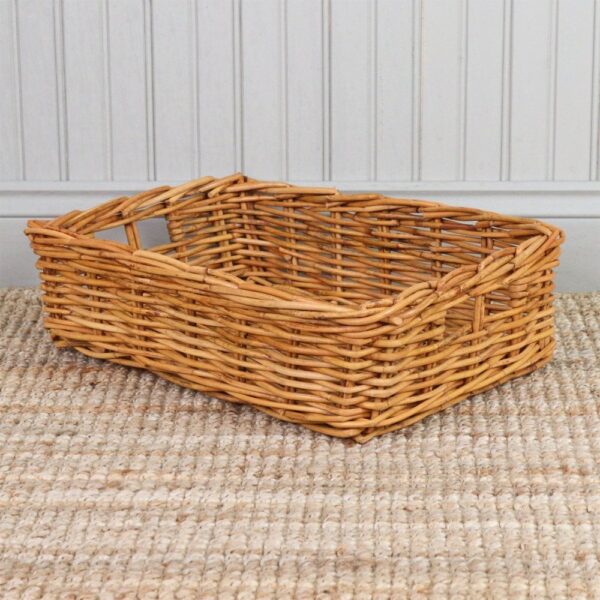 Rectangular Honey Rattan Wicker Storage Basket