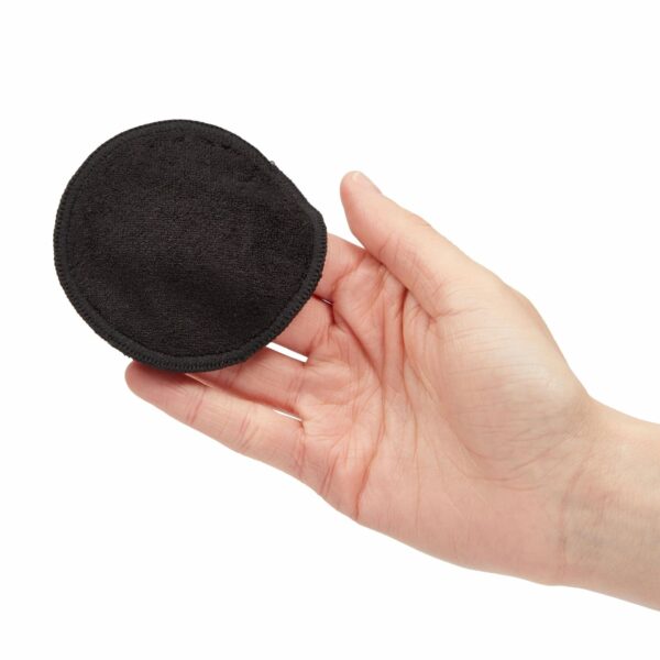 Reusable Cotton Pads for Makeup Removal with Bamboo Holder (3 In, Black, 18 Pcs) - Image 5