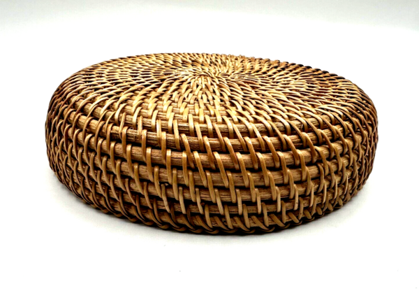 Round Tightly Woven Basket 7in dia x 1.5 in tall NEW - Image 4