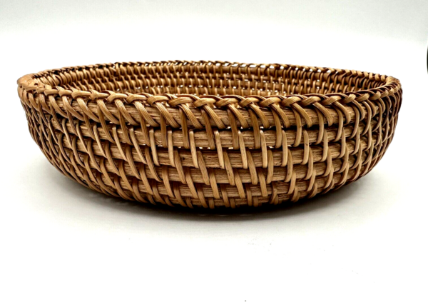 Round Tightly Woven Basket 7in dia x 1.5 in tall NEW - Image 6