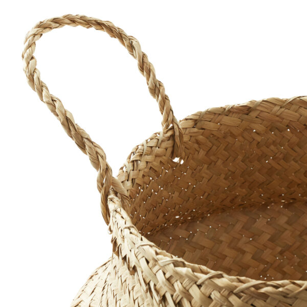 Seagrass Belly Basket Planters, Boho Woven Storage Bins Plant Pot Covers - Image 4