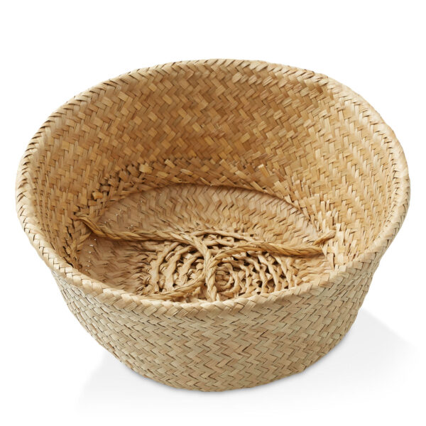 Seagrass Belly Basket Planters, Boho Woven Storage Bins Plant Pot Covers - Image 5