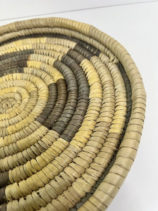 Seagrass Coiled Tray Basket Decor Boho Bohemian Round Wall Art Natural 13” - Image 5