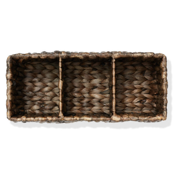 Set of 2 Hyacinth Storage Baskets, Woven Wicker Bathroom Storage Bin Organizers - Image 5