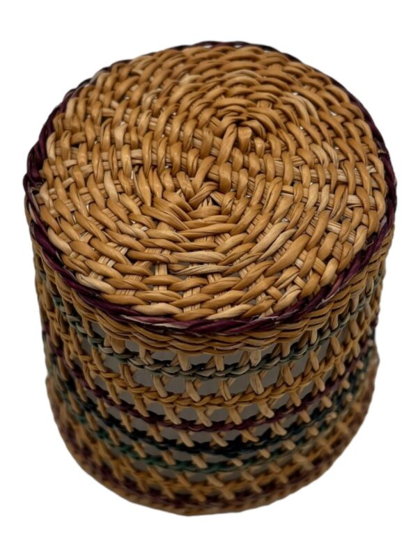 Set of 5 Vintage Handwoven Storage Baskets | Natural Fiber | 4.5” - Image 4