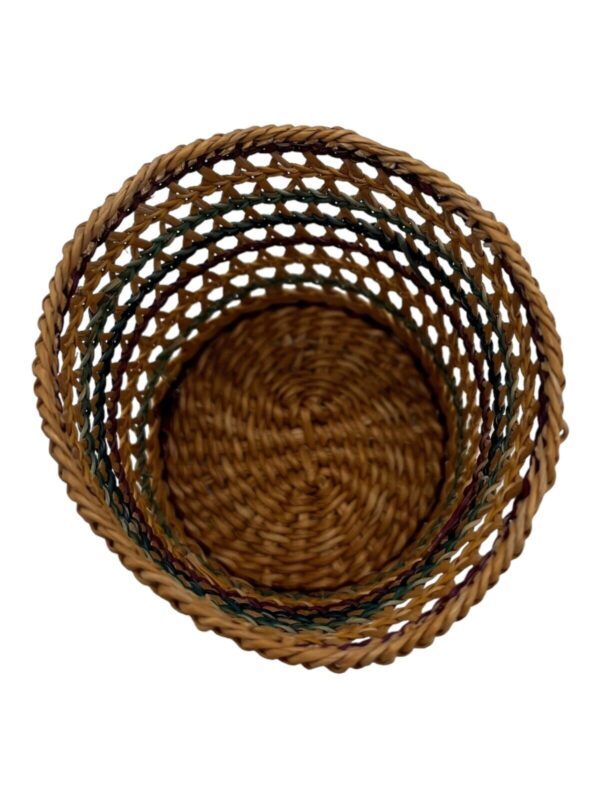 Set of 5 Vintage Handwoven Storage Baskets | Natural Fiber | 4.5” - Image 5