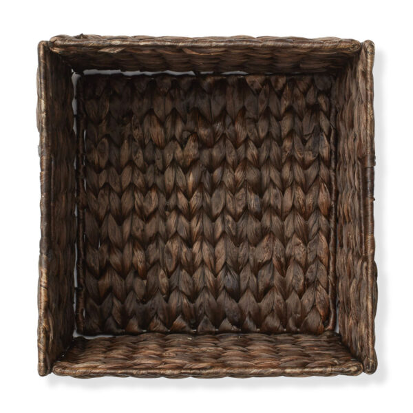 Set of 6 Hyacinth Storage Cubes, 10.5" Wicker Basket Bins for Shelves, Espresso - Image 6