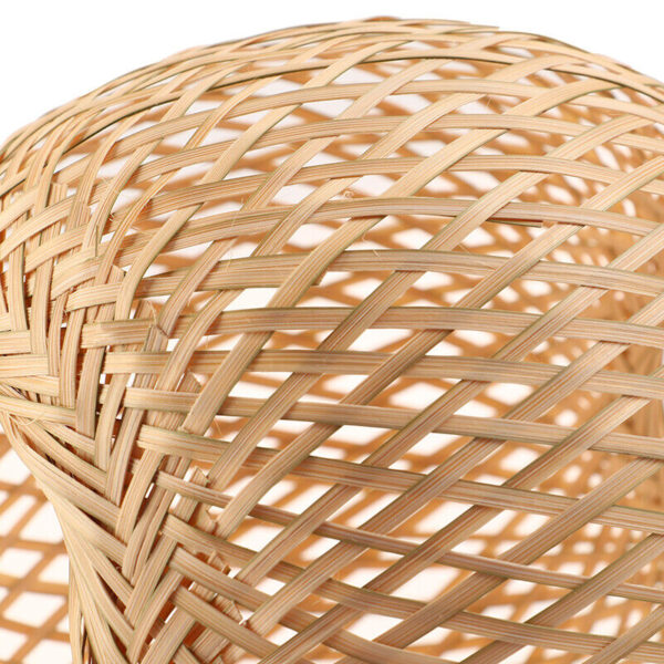 Shade Lamp Light Rattan Wicker Shades Woven Ceiling Cover Chandelier Lampshade - Image 3