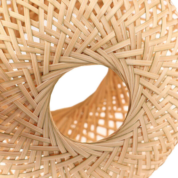 Shade Lamp Light Rattan Wicker Shades Woven Ceiling Cover Chandelier Lampshade - Image 4