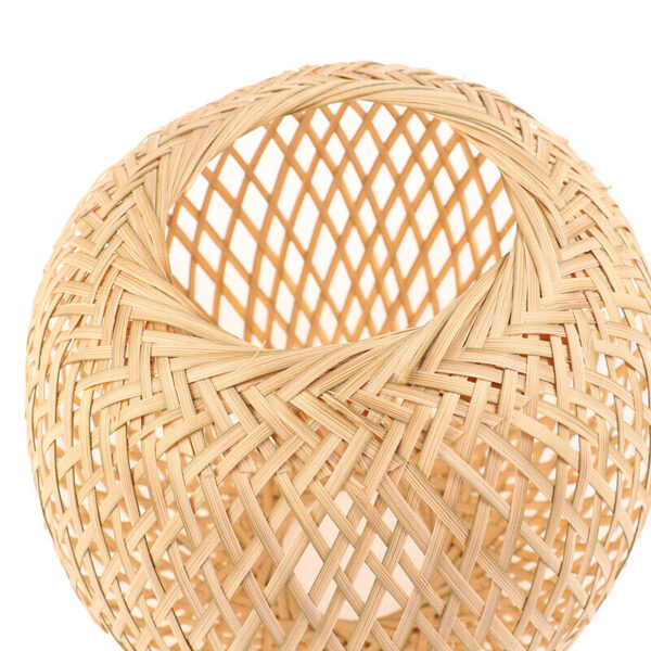 Shade Lamp Light Rattan Wicker Shades Woven Ceiling Cover Chandelier Lampshade - Image 6