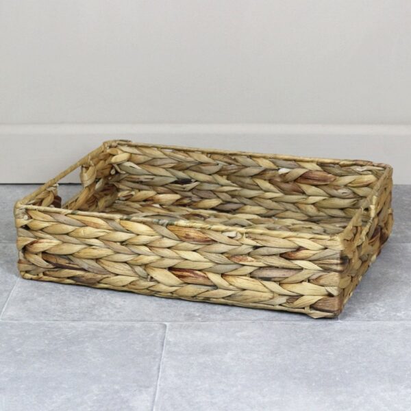 Shallow Water Hyacinth Rectangular Storage Basket