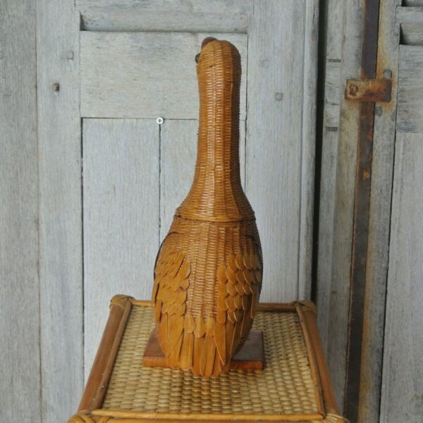 Shanghai Handicrafts Woven Rattan Bamboo Wicker Goose / Runner Duck Basket - Image 2