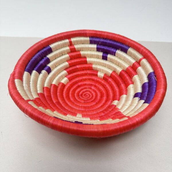 Small 7” Boho Southwestern Woven Basket Bowl Colorful