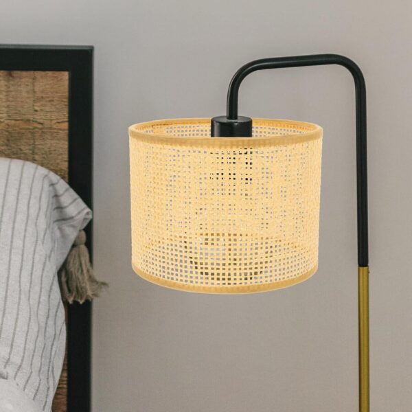 Small Round Cylindrical Rattan Woven Lampshade - 4.72 in x 6.29 in - Image 4