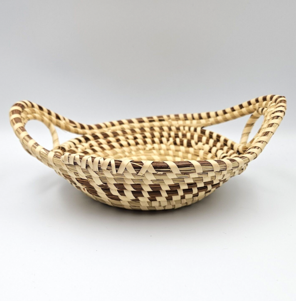 South Carolina Sweetgrass Gullah Basket Round Loop Handle Handmade Charleston - Image 5