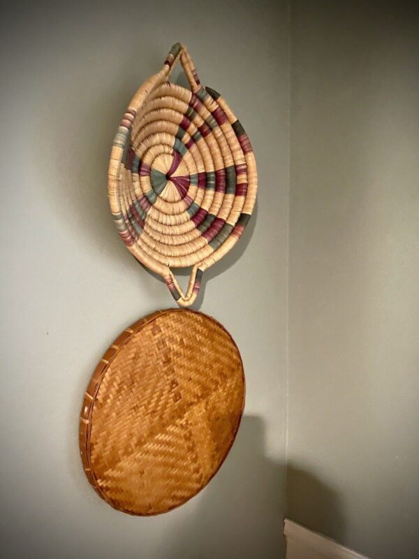 Southwestern Hand Woven Coiled Bowl Basket Wall Decor Boho - Image 3