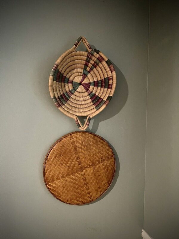 Southwestern Hand Woven Coiled Bowl Basket Wall Decor Boho - Image 4