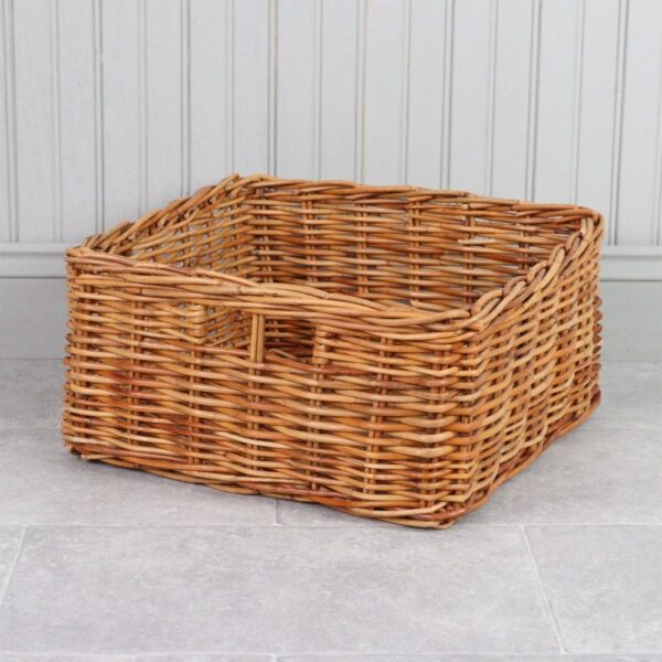 Square Honey Rattan Large Wicker Storage Basket