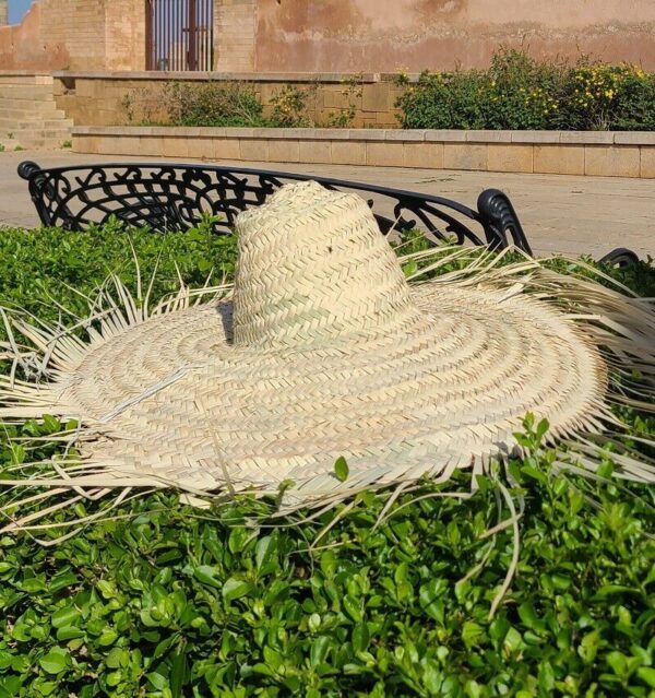 Straw wall hat, Palm Leaf Garden Hat, Boho wall decor, Sun Hat French Baskets - Image 2