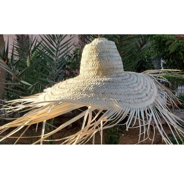 Straw wall hat, Palm Leaf Garden Hat, Boho wall decor, Sun Hat French Baskets - Image 3