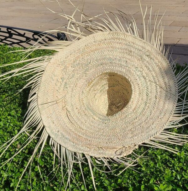 Straw wall hat, Palm Leaf Garden Hat, Boho wall decor, Sun Hat French Baskets - Image 4