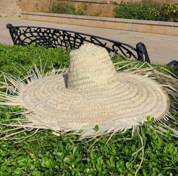 Straw wall hat, Palm Leaf Garden Hat, Boho wall decor, Sun Hat French Baskets - Image 6