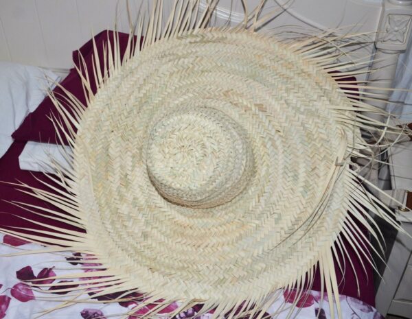 Straw wall hat, Palm Leaf Garden Hat, Boho wall decor, Sun Hat French Baskets