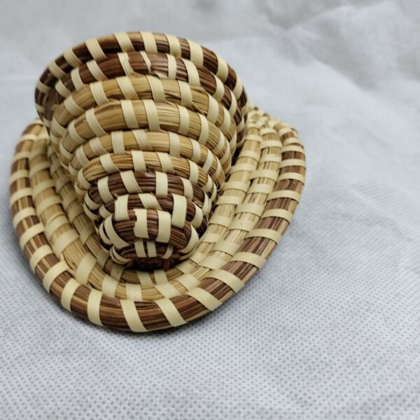 Sweet Grass Basket Wall Pocket Vase Boho - Image 3