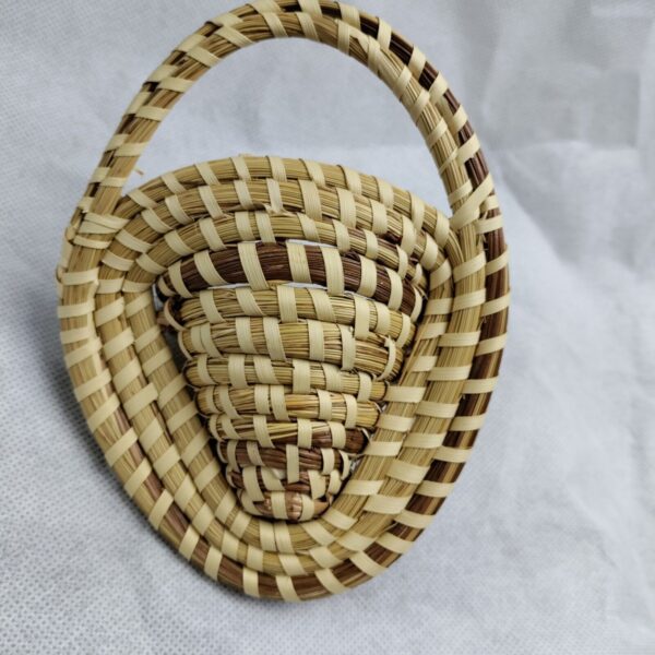 Sweet Grass Basket Wall Pocket Vase Boho - Image 4