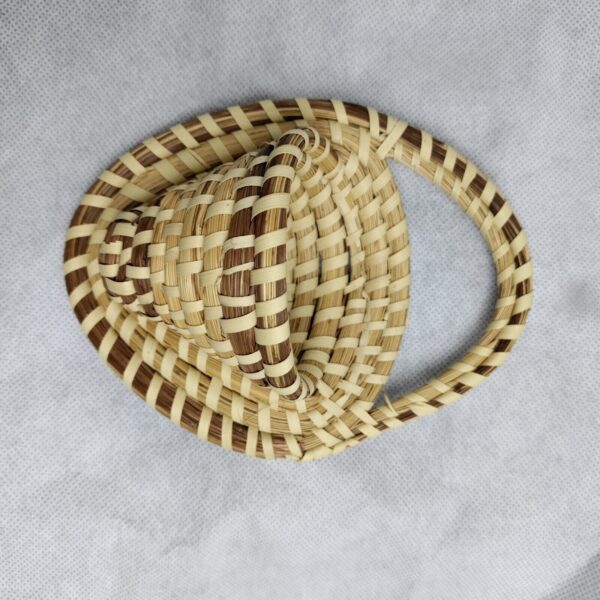 Sweet Grass Basket Wall Pocket Vase Boho - Image 5