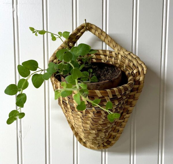 Sweetgrass Gullah Wall Hanging Pocket Basket Charleston South Carolina- Boho - Image 2
