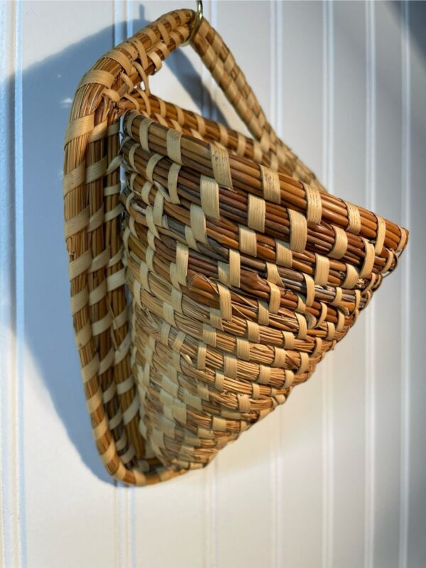 Sweetgrass Gullah Wall Hanging Pocket Basket Charleston South Carolina- Boho - Image 4