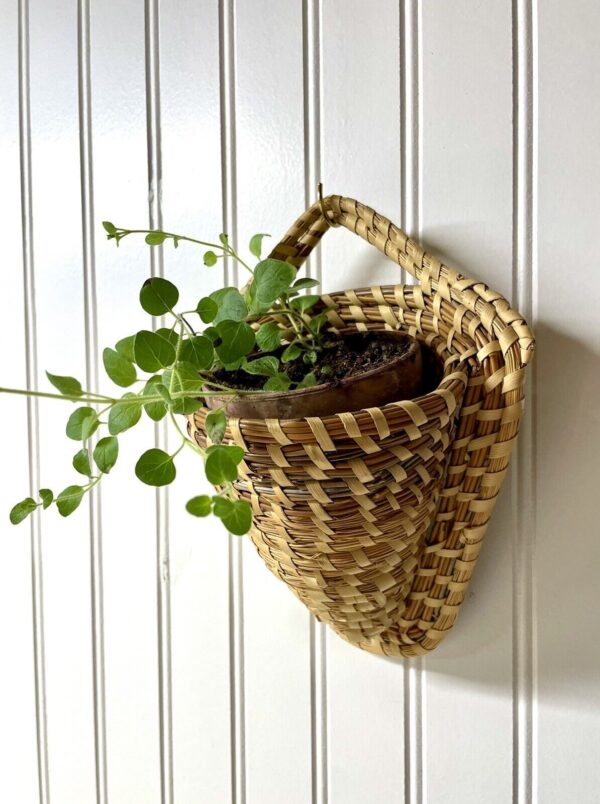 Sweetgrass Gullah Wall Hanging Pocket Basket Charleston South Carolina- Boho - Image 5