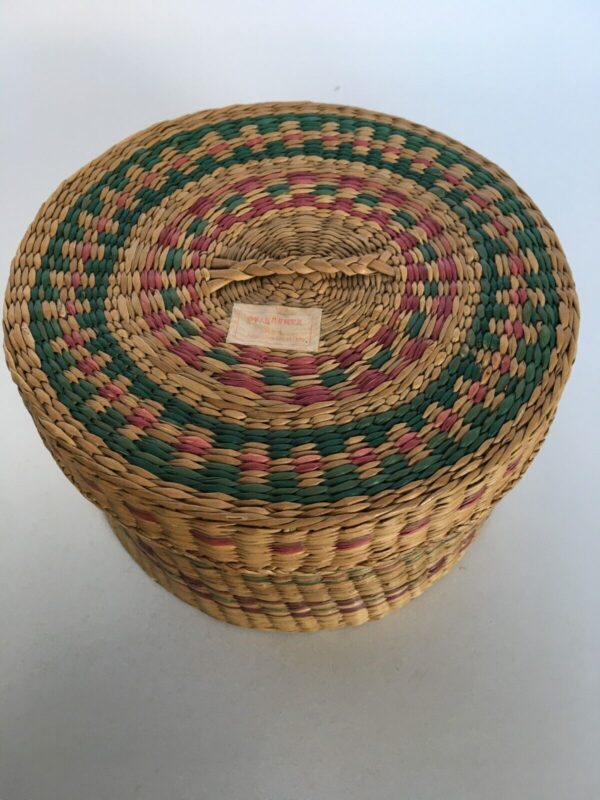 Sweetgrass Woven Basket Trinket Holder Jewelry Storage Vintage Boho Sweet Grass - Image 5