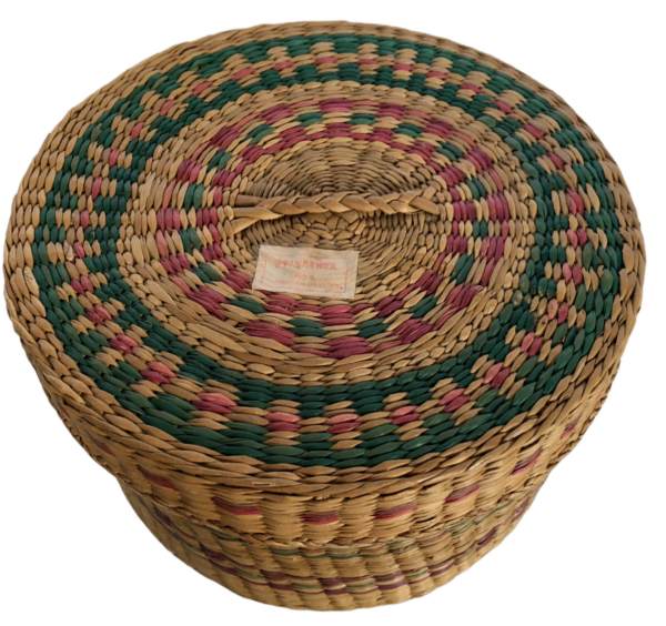 Sweetgrass Woven Basket Trinket Holder Jewelry Storage Vintage Boho Sweet Grass