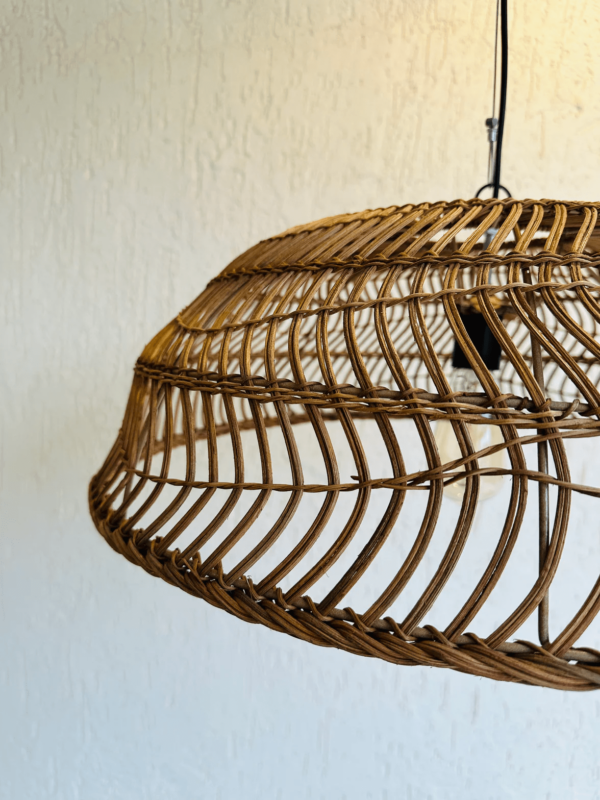 TESU Handcrafted Rattan Pendant Light for Living Room | Lamp Pendent Light | - Image 6