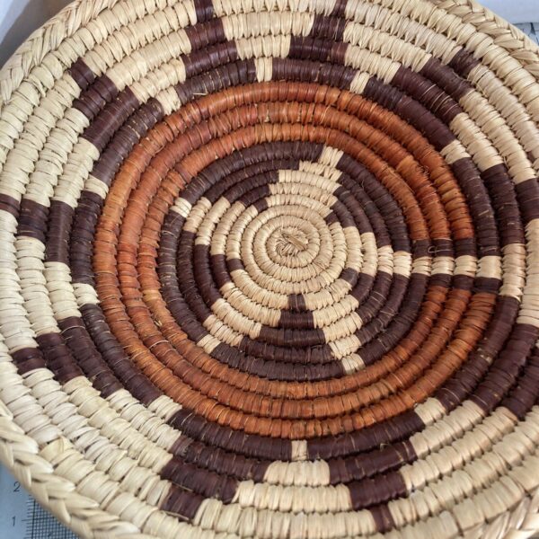 Three Boho Natural Baskets Decorative Wall Handmade Woven 7.75” 7” And 6.25” - Image 2