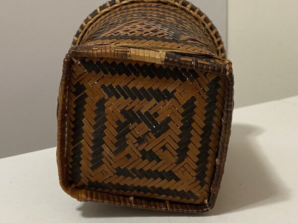 Tiruray Double Weave Large Basket Palawan BOHO Philippines Tribal Art Vintage - Image 5