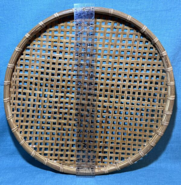 Vintage 18” Woven Winnowing Drying Basket Tray Sifter Wall Basket Boho Decor - Image 3