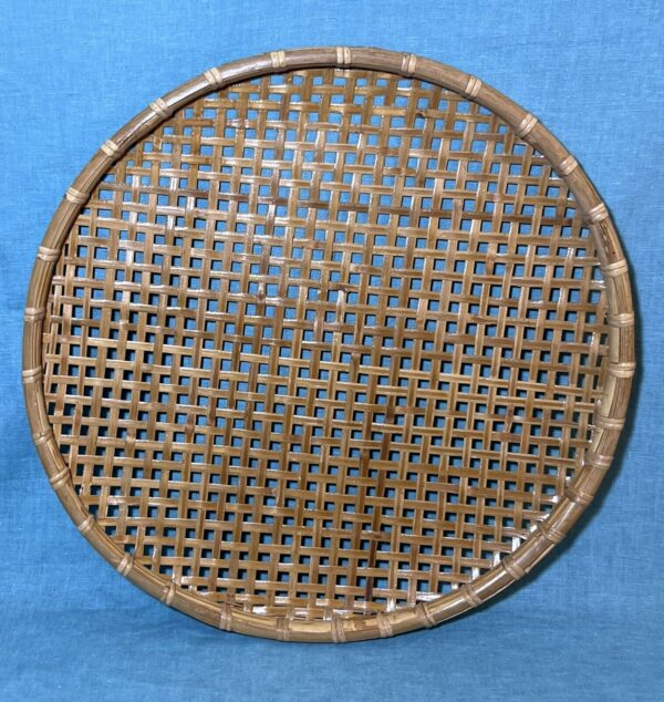 Vintage 18” Woven Winnowing Drying Basket Tray Sifter Wall Basket Boho Decor