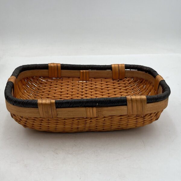 Vintage Antique Woven Wicker Basket Seasonal Decoration Heavy Duty 11" x 7" x 3" - Image 2