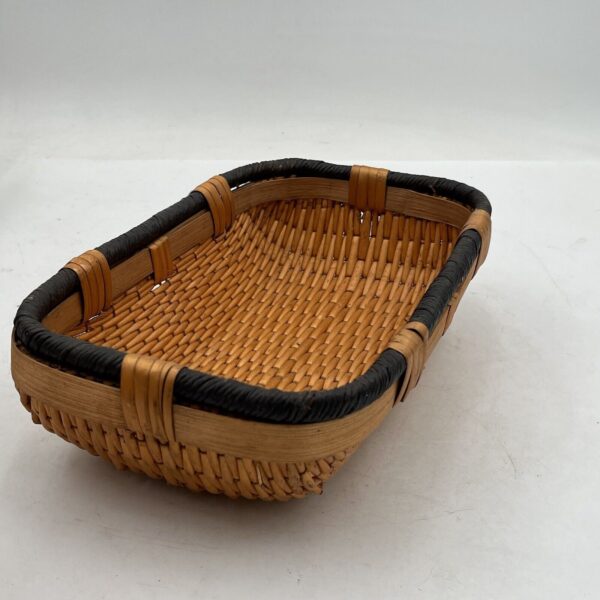 Vintage Antique Woven Wicker Basket Seasonal Decoration Heavy Duty 11" x 7" x 3" - Image 3