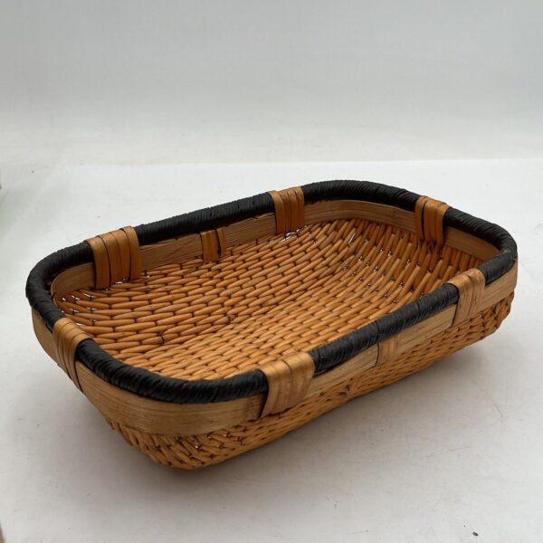 Vintage Antique Woven Wicker Basket Seasonal Decoration Heavy Duty 11" x 7" x 3" - Image 5