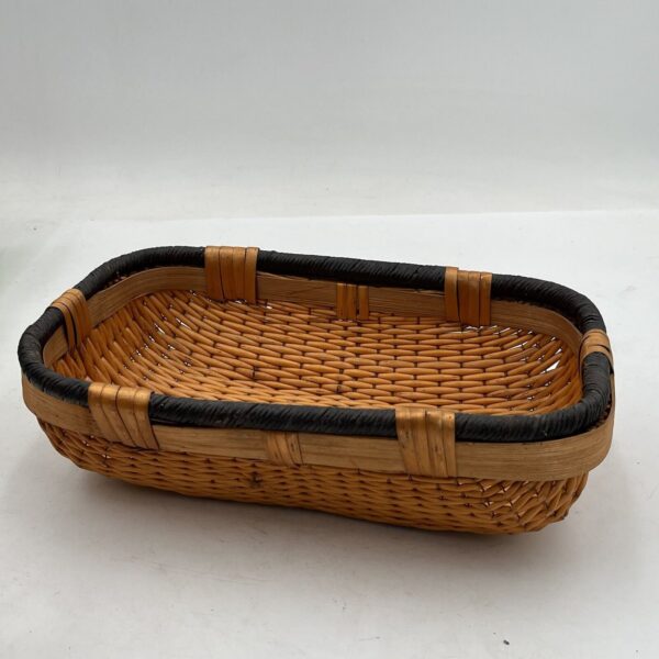 Vintage Antique Woven Wicker Basket Seasonal Decoration Heavy Duty 11" x 7" x 3" - Image 6