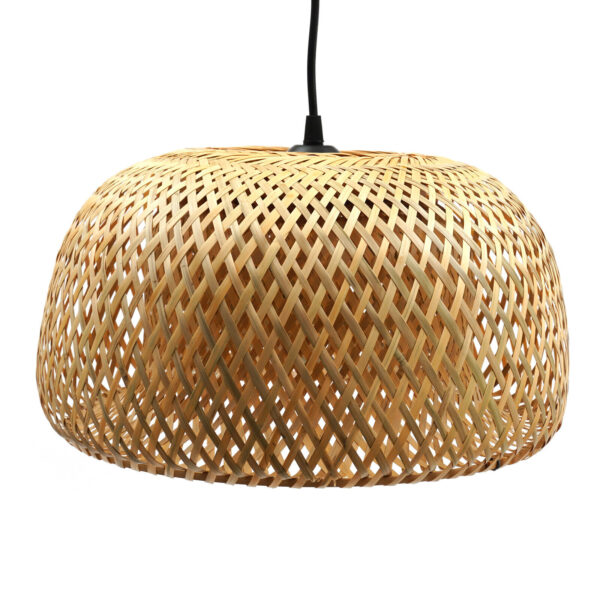 Vintage Bamboo Wicker Rattan Shade Pendant Light Hanging Fixture Ceiling Lamp