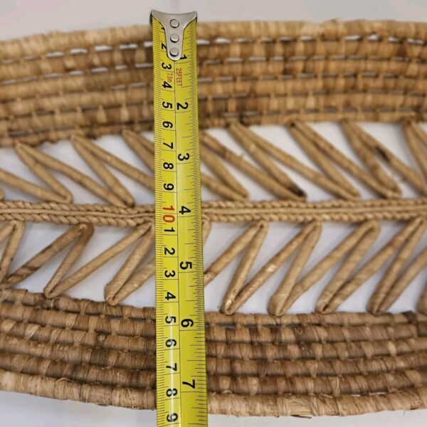 Vintage Bohemian Leaf Hand Woven Bread Basket - Image 6