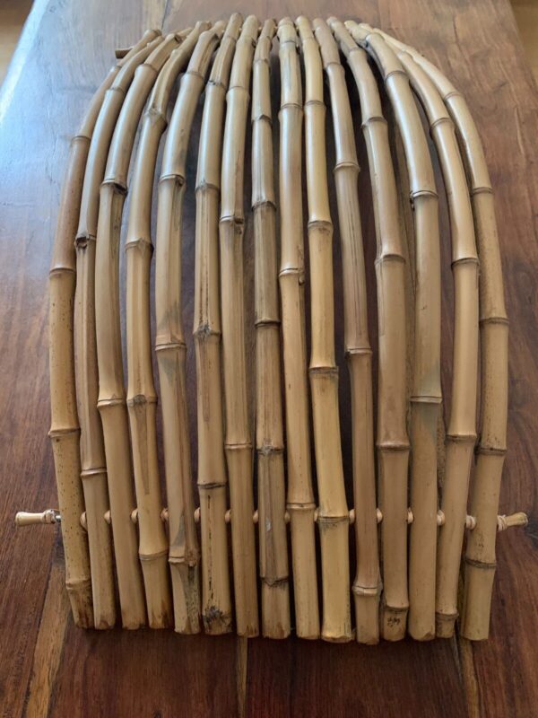 Vintage Boho Bamboo Long Fruit Basket 1960s retro home mcm - Image 6