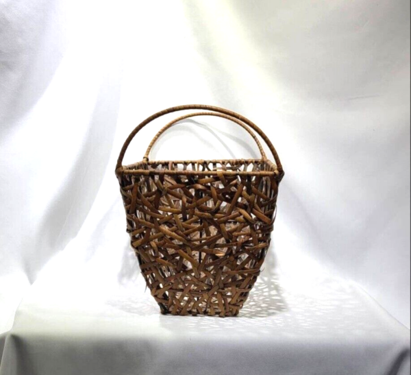 Vintage Boho Basket With Handles - Image 3