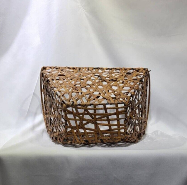 Vintage Boho Basket With Handles - Image 4